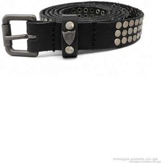 HTC Black 3000 Studs Matte Leather Belt