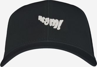 Msgm Boys Baseball Cap Black Cotton Hat
