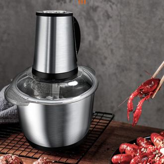 Infinite Procesador De Alimentos El&eacute;ctrico Con Capacidad De 5 Litros, Fabricado En Acero Inoxidable Y Con 5 Cuchillas Para Carne Y Verduras