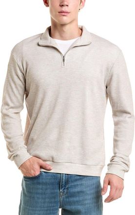 Reiss Albery Waffle Half Zip Top