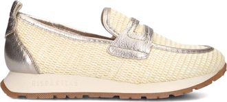 Hispanitas Beige Raffia Instappers - Dames - Loafers - Beige - 39 EU - Schoenen