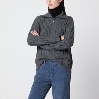 Alexandra Golovanoff Dolcevita Michel Bi Grey 21 in cashmere