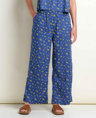 Toad & Co Womens Taj Hemp Wide Leg Pant in River Print at Nordstrom, Size X-Large