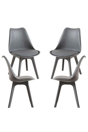 Regalos Miguel Regalos Miguel - Packs Sillas Comedor - Pack 4 Sillas Synk Suprym - Gris Oscuro