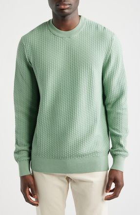 BOSS Imberto Textured Sweater in Open Green at Nordstrom, Size X-Large