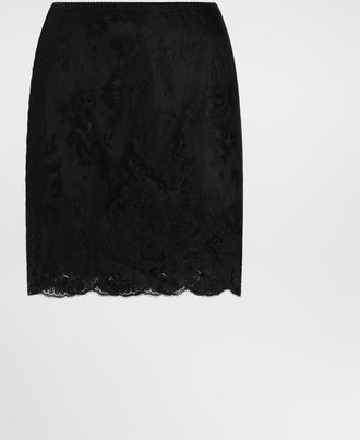 Dolce & Gabbana Chantilly Lace Mini Skirt - Woman Skirts Black 36