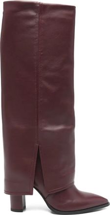 Gis&egrave;l moir&egrave; Stivali Teddy - Rosso