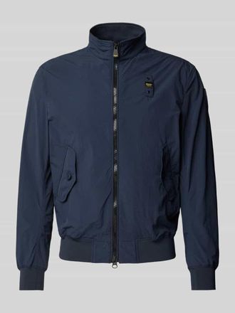 Blauer Jacke mit Stehkragen Modell ALWIN in Marine, Gr&ouml;&szlig;e XXXL