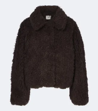 Vince Cropped boucl&eacute; blouson jacket