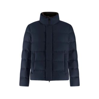 Herno Pufferjack met shearling-effect - Heren - Jassen - Blauw - Maat: M