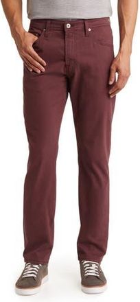 AG - Adriano Goldschmied Everett Stretch Sateen Slim Straight Pants in Elderberry Wine at Nordstrom Rack, Size 42 X 34