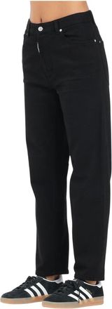 Dsquared2 Jeans, Dames, Zwart, M, Katoen, Zwarte Jeans Boston Straight Leg