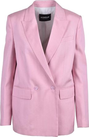 Dondup Pink Double-Breasted Viscose Jacket