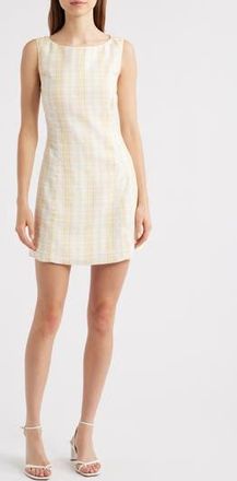 Faithfull The Brand Lydie Linen Minidress in Piato Check at Nordstrom Rack, Size X-Large