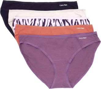 Calvin Klein Womens 5-Pack Cotton Form Bikini In Berry Multi