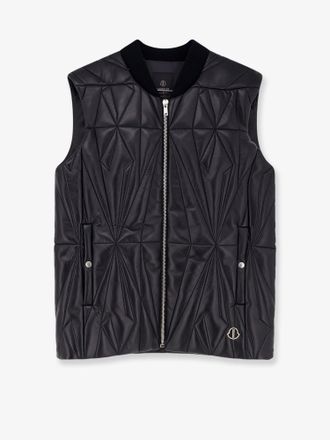 Rick Owens Geocamo Flight Leather Vest - MONCLER + RICK OWENS - gender_Man