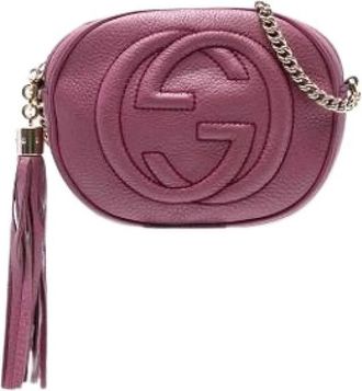 Gucci Pre-owned Cross Body Bags, female, Pink, Size: ONE SIZE Pre-owned Cross Body Bag