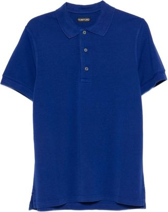 Tom Ford Blue Shirt Collar Polos