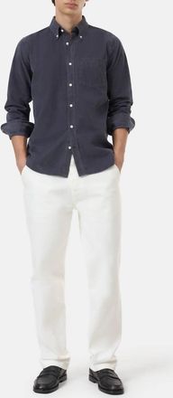 Closed Mens Button Down Shirt In Dark Night