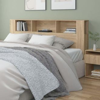 vidaXL Headboard Cabinet Sonoma Oak 200x18.5x104.5 cm Vidaxl
