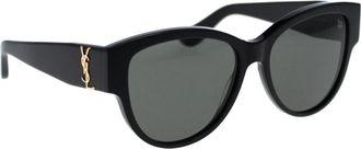 Saint Laurent Zonnebril - Dames - Zonnebrillen - Zwart - 55 MM - Accessoires