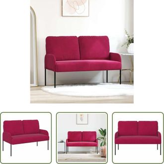 vidaXL vidaXL Cuscino arrotondato - Divani con cuscino 110cm Rosso Vino Legno compensato