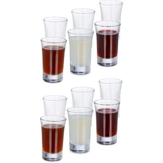Relaxdays Set da 96 Bicchierini 2 cl Vetro Trasparente Tequila, Vodka, Caff&egrave;, Resistenti e Lavabili in Lavastoviglie