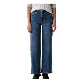 DKNY Dkny - Wide Jeans - Dames - Jeans - Blauw - Maat: W28 Katoen