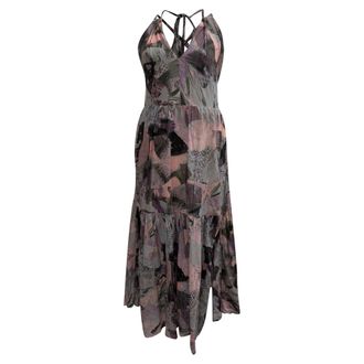 Iro Iro Mauge Printed Backless Maxi Dress in Multicolor Cotton