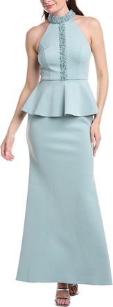 Adrianna Papell Beaded Halter Gown