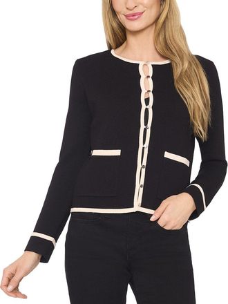 CeCe by Cynthia Steffe Patch Pocket Tipping Cardigan