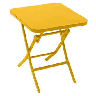 Hesperide Hesperide - Tavolino Da Giardino Quadrato Greensboro Giallo Senape 40x40cm In Acciaio Trattato Con Polveri Epossidiche - Hesp&eacute;ride