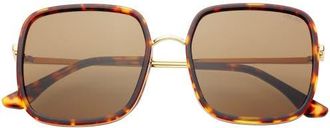Freyrs Eyewear Cosmo Square Oversized Sunglasses in Dark Tortoise at Nordstrom