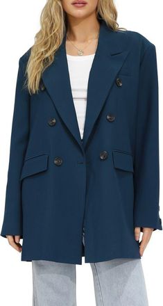 Belle & Bloom Found in the Wild Blazer in Dark Blue at Nordstrom, Size Medium
