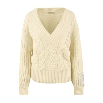 Hinnominate Stijlvolle Sweaters - Dames - V-hals truien - Wit - M - Truien & Vesten