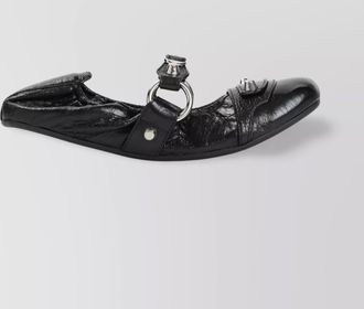 Balenciaga leather city ballerina shoes