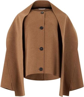 Max Mara Kate Jas - Dames - Ponchos - Bruin - M - Wol - Jassen