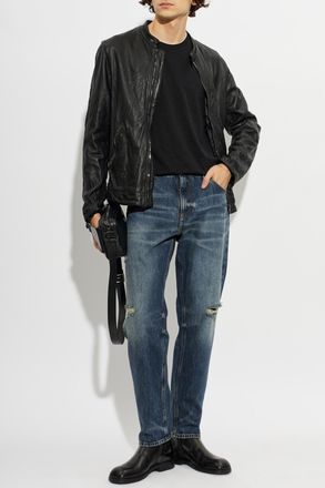 Dolce & Gabbana Vintage-effect Jeans, Mens, Navy Blue