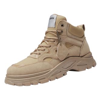 Generic Ankle Boots Men Warm Fur-Lined Non Slip Walking Boots Thick Sole With Arch Support Hiking & Trekking Durable Hiking Boots High Top Fashion Winter Snow