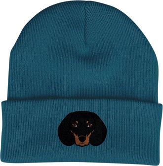 Bang Tidy Clothing Dachshund Beanie Hat - Dog Lovers Gifts for Women - Winter Hats for Women - Knitted Wooly Ladies Hats - Dog Walking Accessories - Embroidered Sausage 