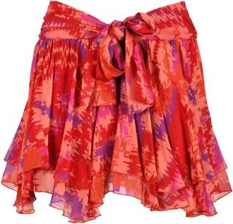 Dondup Mini Skirt Voile - Orange/Red