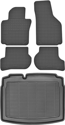 OEM Juego De Alfombrillas De Goma Para Coche Y Alfombrilla Para Maletero Para Volkswagen Golf Vi Hatchback (2008-2012)