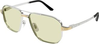 Cartier Sunglasses, male, Gray, Size: 59 MM Santos Sunglasses