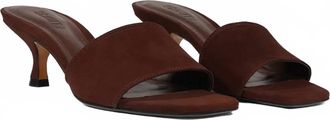 Schutz Womens Kelsea Suede Sandal In Chestnut Brown
