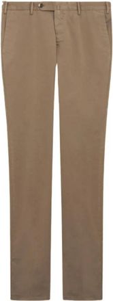 Pantaloni Torino Katoenen Chino Broek - Heren - Chinos - Bruin - S - Katoen - Broeken