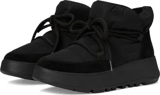 FitFlop Fitflop F-Mode Boots Womens Black Fleece Round Toe Ankle Bootie ZOGG2816