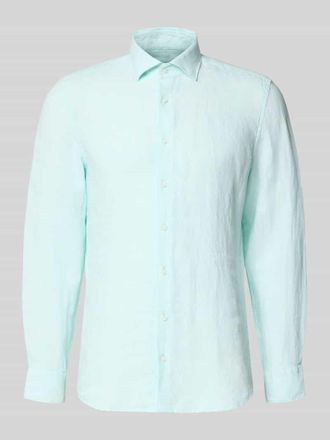 Seidensticker Slim Fit Business-Hemd aus Leinen mit Kentkragen in Mint, Gr&ouml;&szlig;e 38