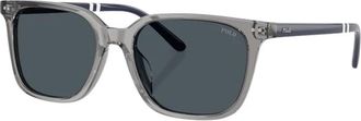 Polo Ralph Lauren Wayfarer Zonnebril - Heren - Zonnebrillen - Grijs - 54 MM - Accessoires