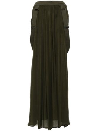 Max Mara Jedy silk maxi skirt - Green