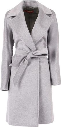 Max Mara Cappotto Dravenna - Dames - Jas met riem - Grijs - M - Jassen